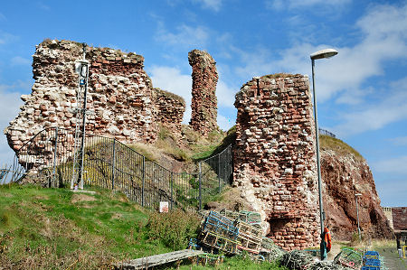 A View of Dunbar Castle from the Landward End