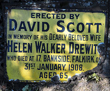 Gravemarker of Helen Walker Drewit