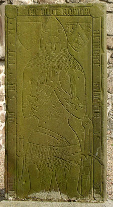 Grave of Gilbert de Greenlaw, Killed at Harlaw, in Kinkell Church