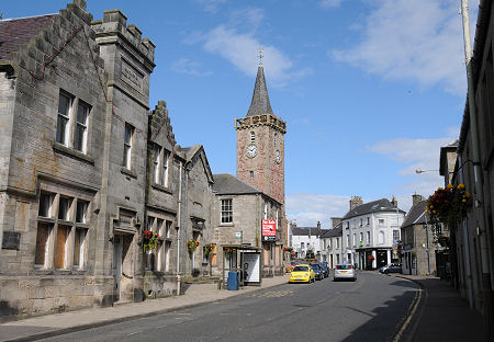 High Street with Library and Town Hall