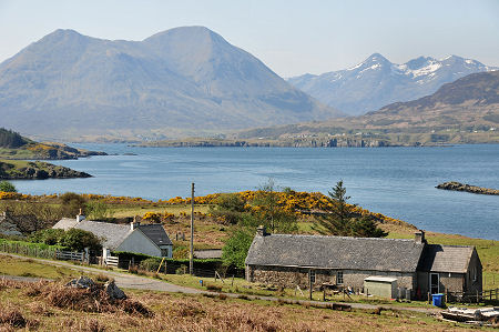 Oskaig on Raasay, with the Isle of Skye in the Background