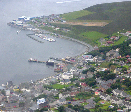 Scalloway Viewed from the Loganair Flight to Fair Isle