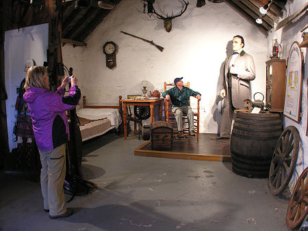 Life Size Model of Angus MacAskill With Average Sized Visitors