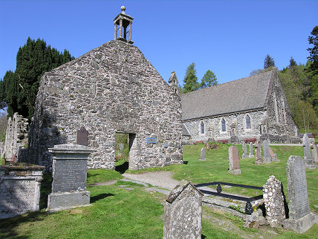 Balquhidder Old Church, with the Parish Church in the Background